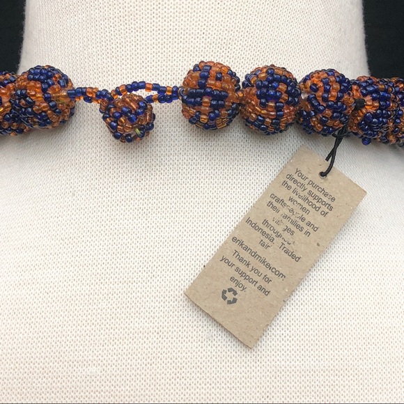 Fashion Jewelry Jewelry Orange Blue Seed Bead Balls Handmade